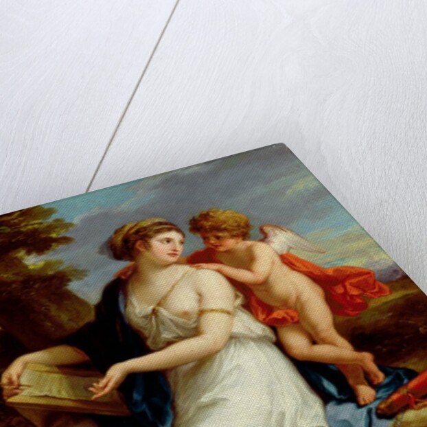 Sappho inspired by Love by Angelica Kauffman