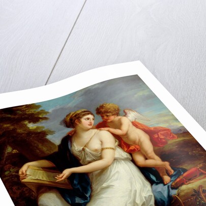 Sappho inspired by Love by Angelica Kauffman