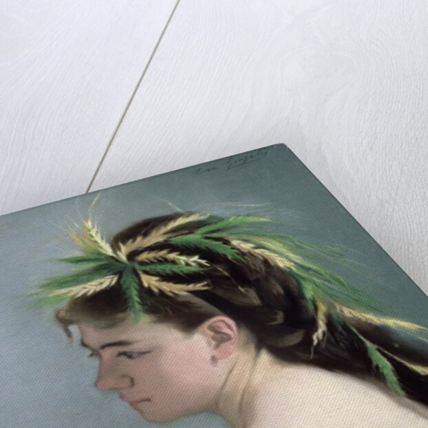 Portrait of a Girl holding a Sparrow by Eva Gonzales