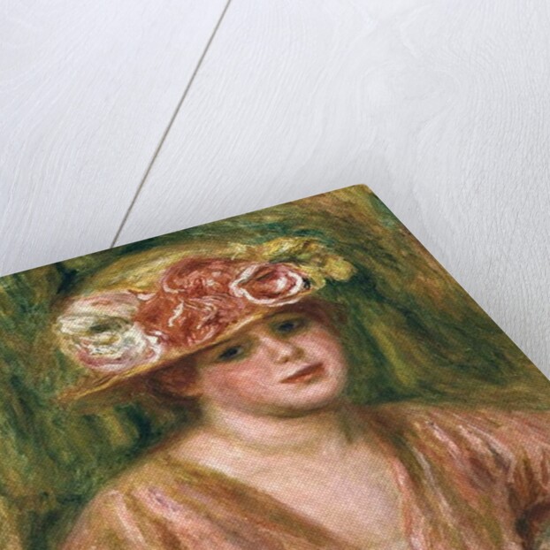 The Rose Hat or Portrait of Lady Hessling by Pierre Auguste Renoir