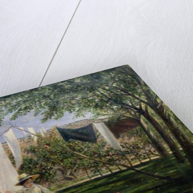 A Garden Scene, with a boy, the artist's son George Dunlop Leslie, 1840 by Charles Robert Leslie