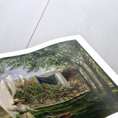 A Garden Scene, with a boy, the artist's son George Dunlop Leslie, 1840 by Charles Robert Leslie