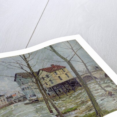 The Mills at Moret-sur-Loing, Winter, 1890 by Alfred Sisley