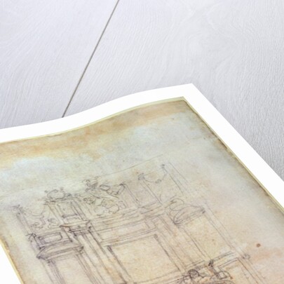 Inv. L859 6-25-823. R. Design for a tomb by Michelangelo Buonarroti