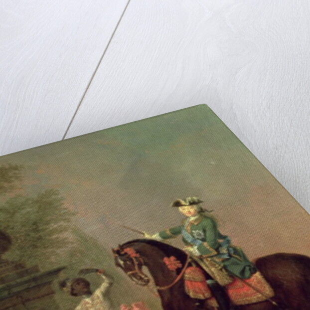 Portrait of Empress Elizabeth Petrovna on Horseback with a Negro Boy, 1743 by Georg Christoph Grooth