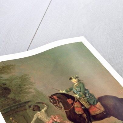 Portrait of Empress Elizabeth Petrovna on Horseback with a Negro Boy, 1743 by Georg Christoph Grooth