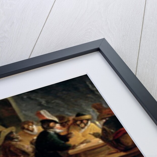 Monkeys in a Tavern, detail of the card game by Ferdinand van Kessel