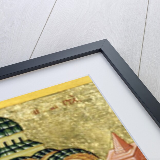 The Exaltation of the Cross, Russian icon from the Cathedral of St. Sophia, Novgorod School, 15th century by Anonymous