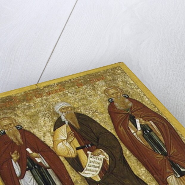 St. John Climacus St. John of Damascus and St. Arsenius, Novgorod School by School Russian