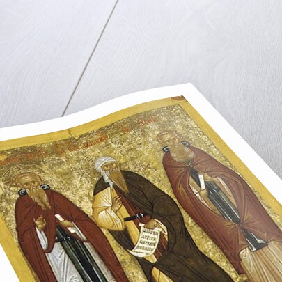 St. John Climacus St. John of Damascus and St. Arsenius, Novgorod School by School Russian