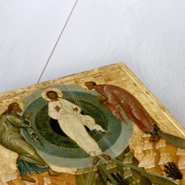 The Transfiguration of Our Lord, Russian icon from the Holy Theotokos Dormition Church on the Volotovo field near Novgorod by Novgorod School