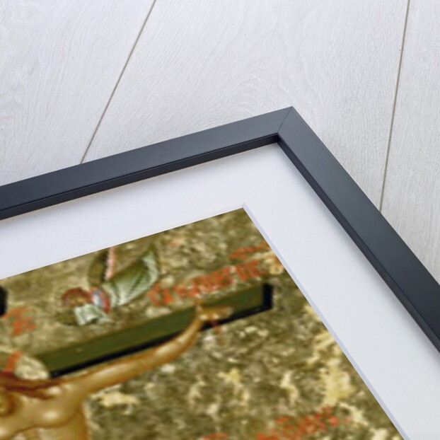 The Crucifixion of Our Lord, Russian icon from the Cathedral of St. Sophia, Novgorod School, 15th century by Anonymous