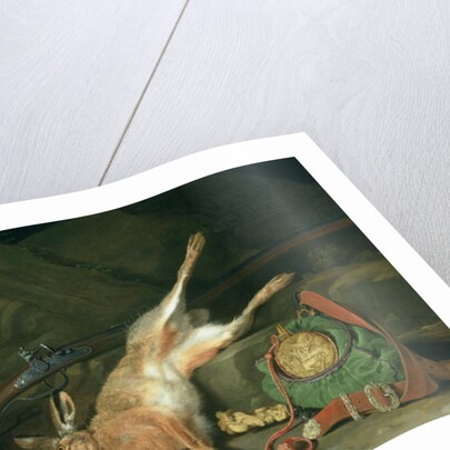 Still Life of a Hare with Hunting Equipment by Hieronymus the Elder Galle