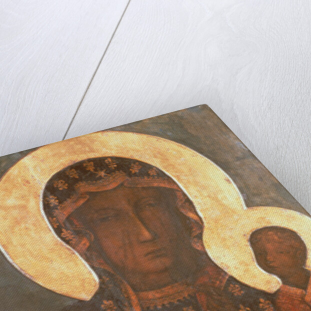 The Black Madonna of Jasna Gora, Byzantine-Russian Icon by School Russian