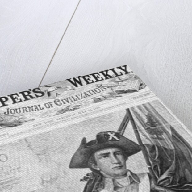 76 Minuteman or Continental Soldier holding a musket flag by George Willoughby Maynard