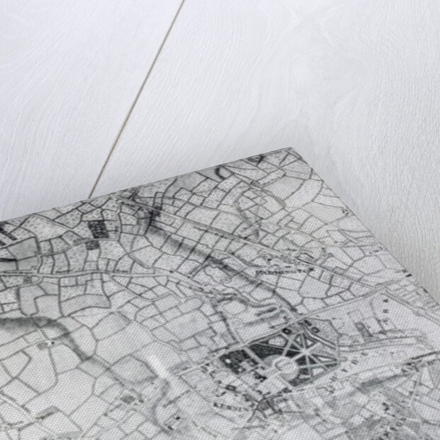 A section of a sheet from the survey of London and it's environs, 1741-5, pub. 1769 by John Rocque