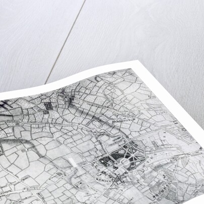 A section of a sheet from the survey of London and it's environs, 1741-5, pub. 1769 by John Rocque