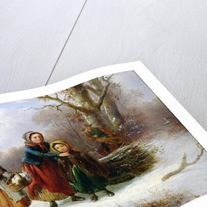 Three Girls in a Winter Landscape, 1865 by Alexis de Leeuw