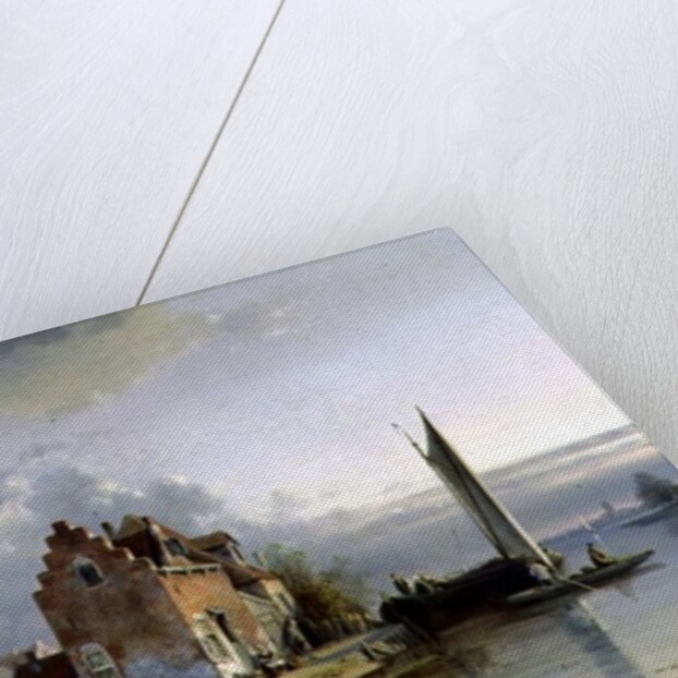 Belgian Riverside, 1858 by Jacques Carabain