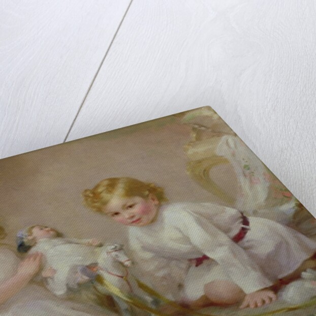 A Brother and Sister Playing, 1915 by Frederick Howard Michael