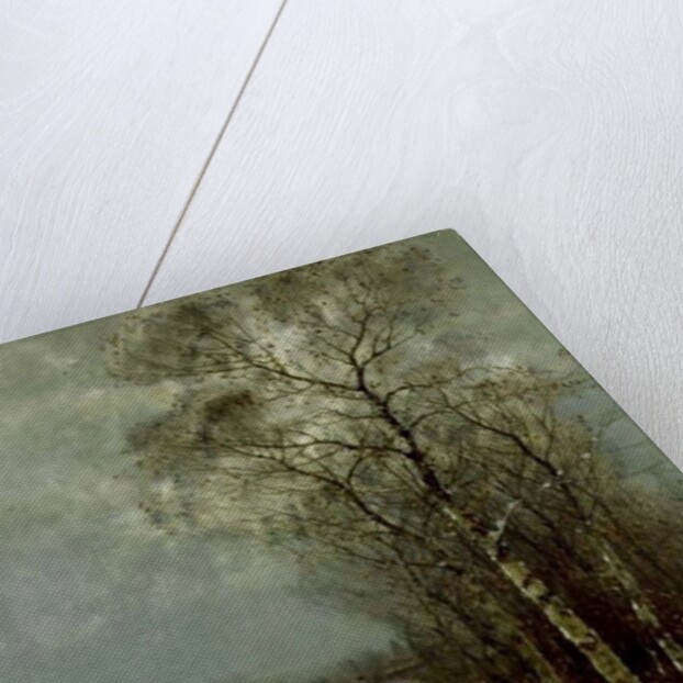 Girls Walking on a Frozen River by Johann II Jungblut