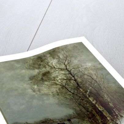 Girls Walking on a Frozen River by Johann II Jungblut