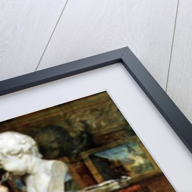 Young Girl Feeding a Statue by Timoleon Marie Lobrichon