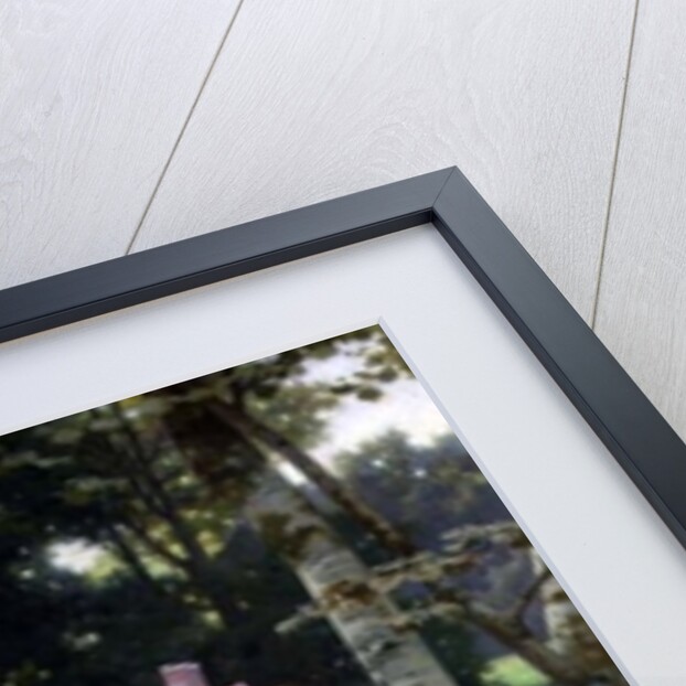 Young Woman Waiting on a Park Bench with a Parasol by Wilhelm Menzler