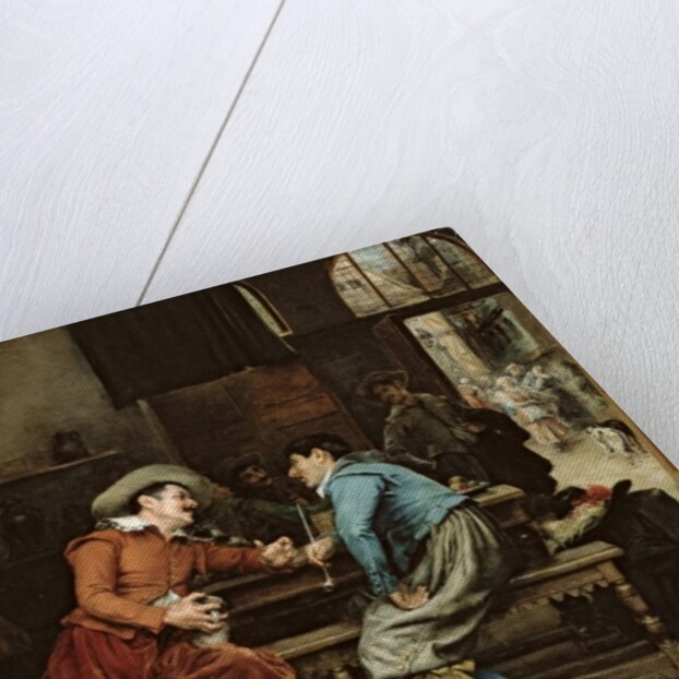 Two Men Talking in a Tavern by Jean Charles Meissonier