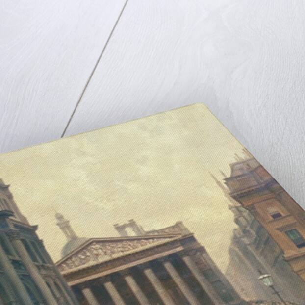 The Rush Hour by the Royal Exchange from Queen Victoria Street, 1904 by Alexander Friedrich Werner