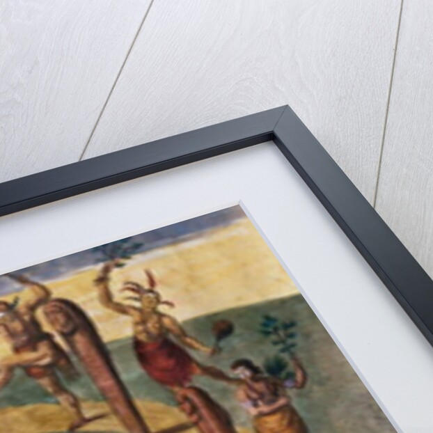 Indian ritual dance from the village of Secoton, book illustration, c.1570-80 by John White