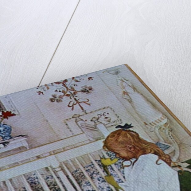 Lisbeth with a yellow tulip by Carl Larsson