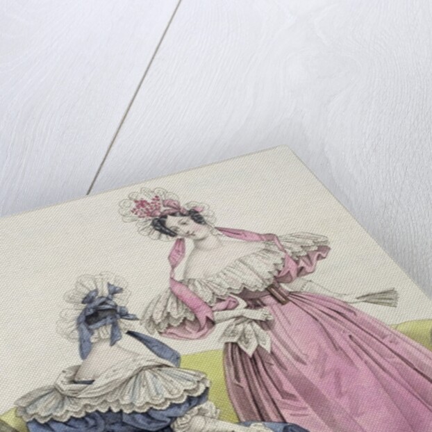 Fashion plate from, 'Le Follet Courrier des Salons Modes', 1832 by French School