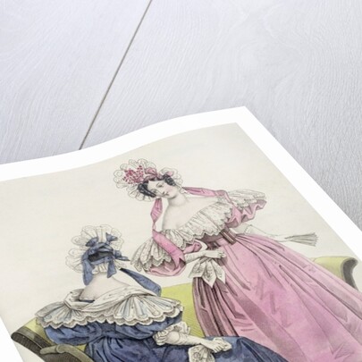 Fashion plate from, 'Le Follet Courrier des Salons Modes', 1832 by French School