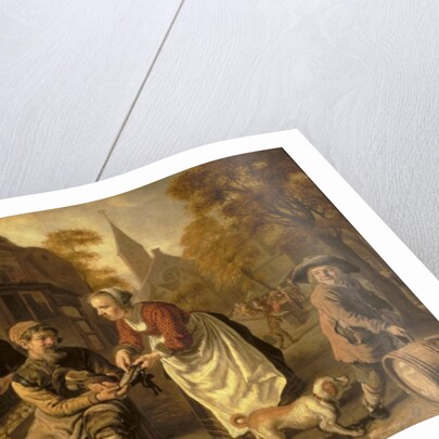 A Village Scene with a Cobbler, c.1650 by Jan (1620-76) Victors