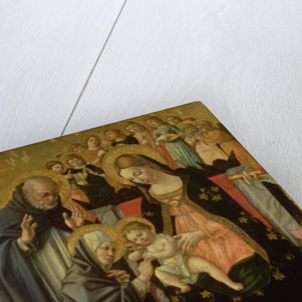 Mystic Marriage of St. Catherine, detail by (1374-c.1420) Lorenzo da Sanseverino