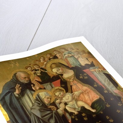 Mystic Marriage of St. Catherine, detail by (1374-c.1420) Lorenzo da Sanseverino