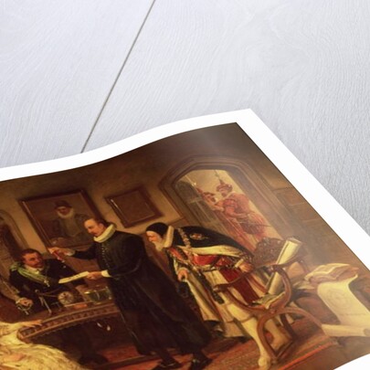 Dr William Gilbert Demonstrating his Experiment on Electricity to Queen Elizabeth I and her Court by Arthur Ackland Hunt