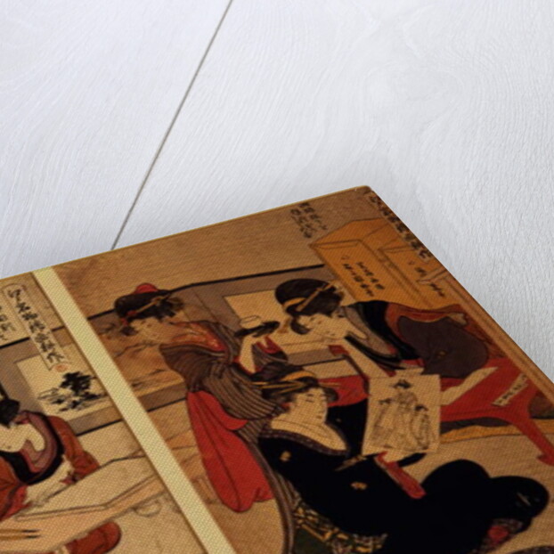 Artisans Making a Woodcut, c.1857 by Kitagawa Utamaro