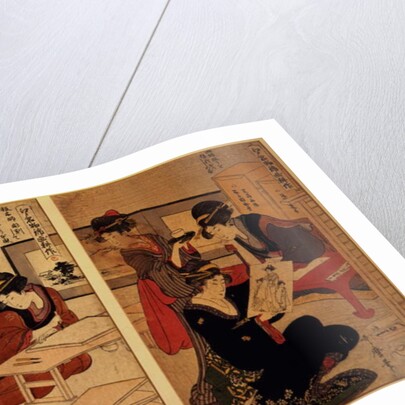 Artisans Making a Woodcut, c.1857 by Kitagawa Utamaro