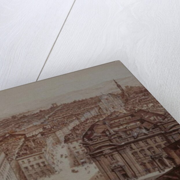 View of Piazza di San Firenze and Piazza Santa Croce, Florence by Giuseppe and Sanesi Nicola Poggi