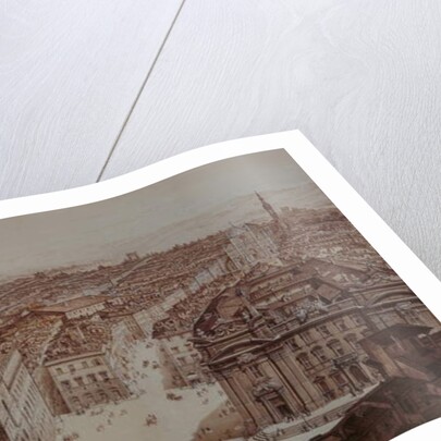 View of Piazza di San Firenze and Piazza Santa Croce, Florence by Giuseppe and Sanesi Nicola Poggi