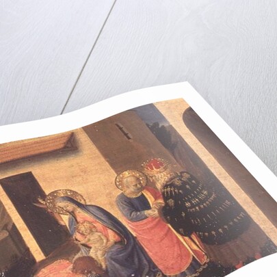 Predella panel to the Annunciation showing the Adoration of the Magi by Fra Angelico