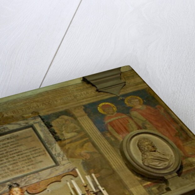 Saint Bernard - Nativity with Saints Ansano, Ivo and Gerard by Maestro di Signa