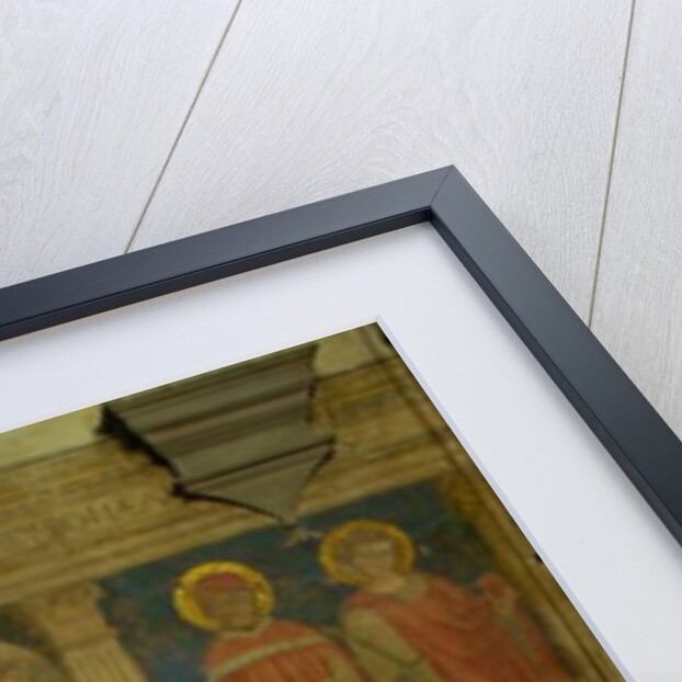 Saint Bernard - Nativity with Saints Ansano, Ivo and Gerard by Maestro di Signa