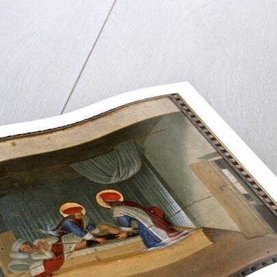 Justinien receiving care by Saint Cosme and Saint Damien by Fra (c.1387-1455) Angelico