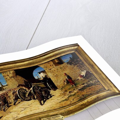 Avanti a braccia, entry of the French zouaves and the toscan artillery in Rubiera by Telemaco Signorini