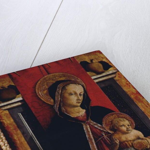 Madonna and Child, detail from the San Silvestro polyptych, 1468 by Carlo Crivelli