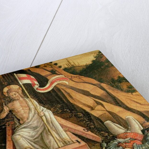 The Resurrection, right hand predella panel from the San Silvestro polyptych, 1468 by Carlo Crivelli