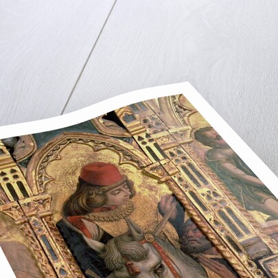 St. Martin, detail from the San Martino polyptych by Carlo Crivelli